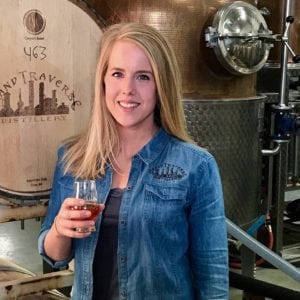 Lacie Thornton at the distillery